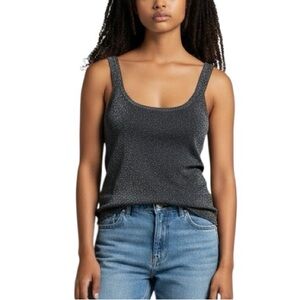 Iceberg metallic shimmer silk blend lightweight knit top L excellent condition